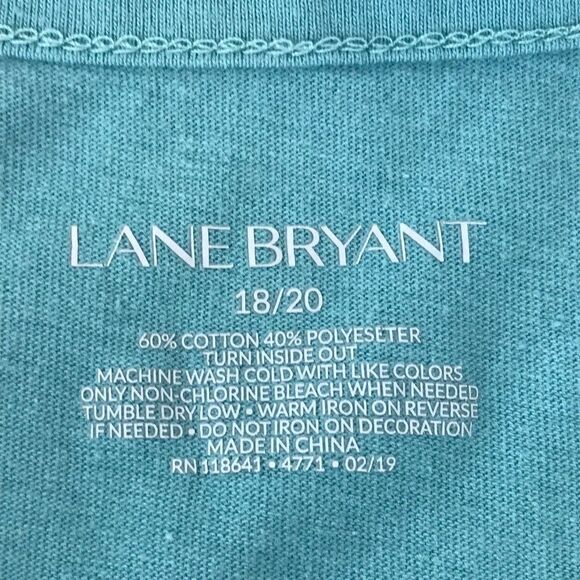 Lane Bryant "Running on Coffee" Tee Women's Plus 18/20 Stretch Knit Crew Neck - Picture 8 of 8